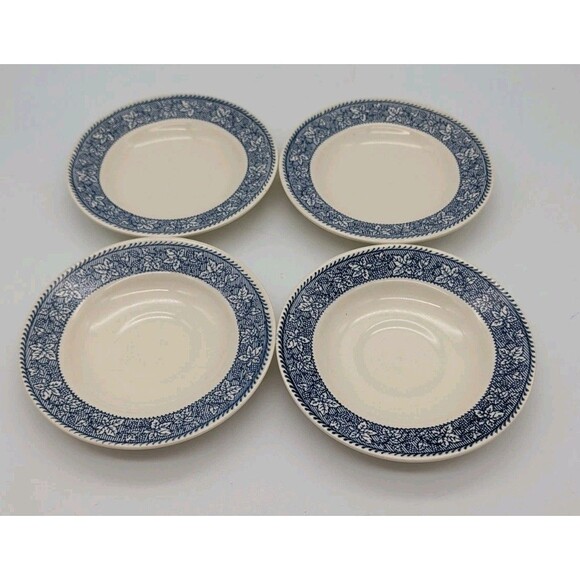 Vintage Homer Laughlin Stratwood Collection Shakespeare Country Saucers Set Of 4 - Picture 1 of 4